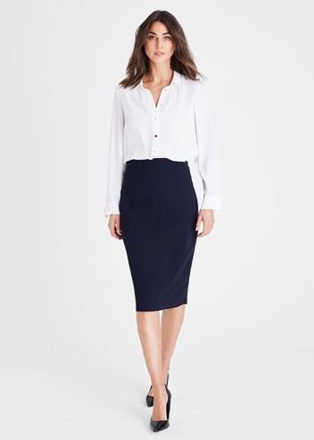 Phase Eight Isabella City Skirts Navy Australia | YS4672153